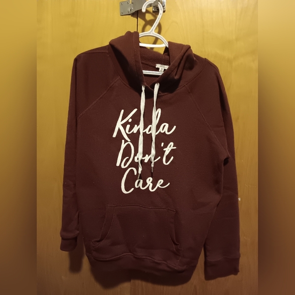Ardene Sweaters - Burgundy Graphic Ardene Hoodie Size XL